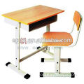 standard classroom desk and chair in wooden with adjustable function for school